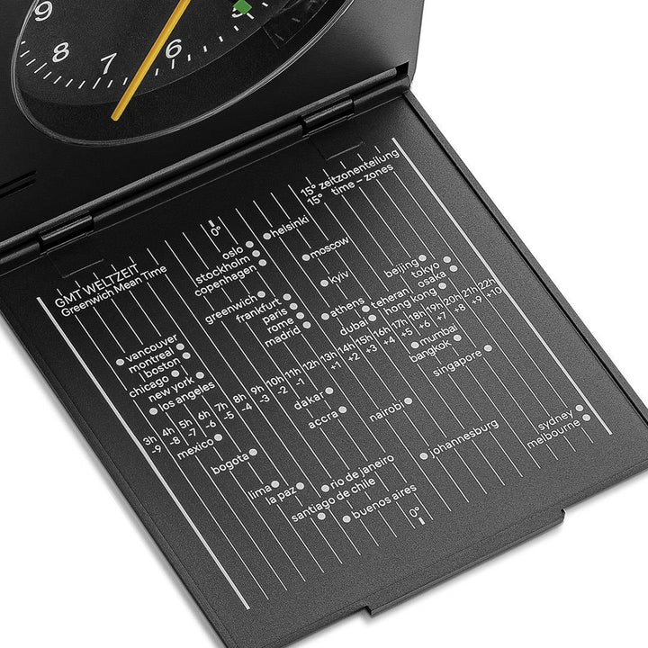 Braun Classic Compact Folding Travel Analogue Alarm Clock Black 8cm BC05B 8