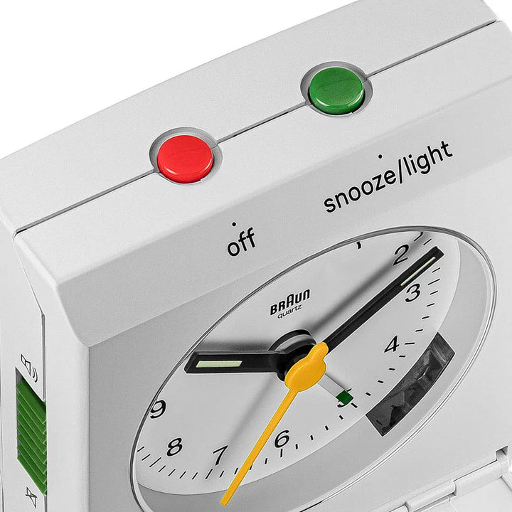 Braun Classic Compact Folding Travel Analogue Alarm Clock White 8cm BC05W 5