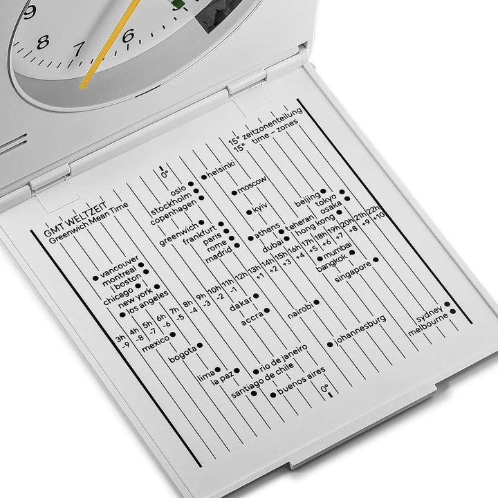 Braun Classic Compact Folding Travel Analogue Alarm Clock White 8cm BC05W 8