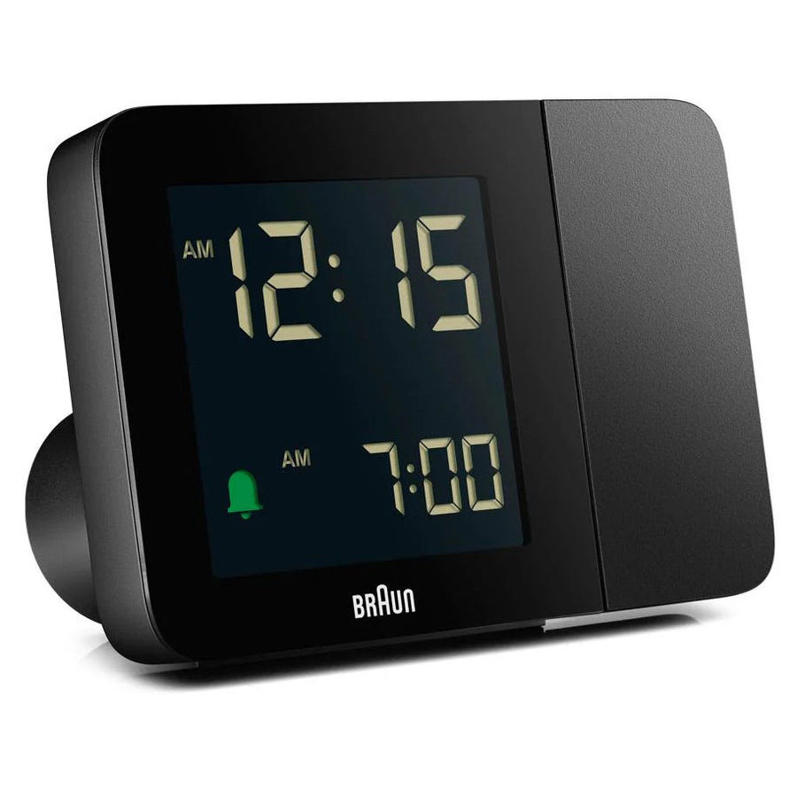 Braun Digital Projection Mains Powered Alarm Clock Black 13cm BC15B 1