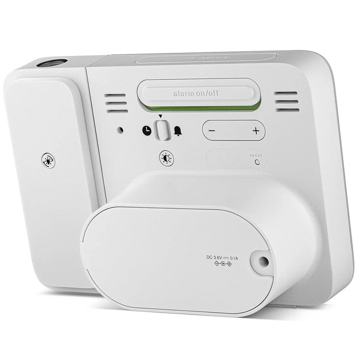 Braun Digital Projection Mains Powered Alarm Clock White 13cm BC15W 11