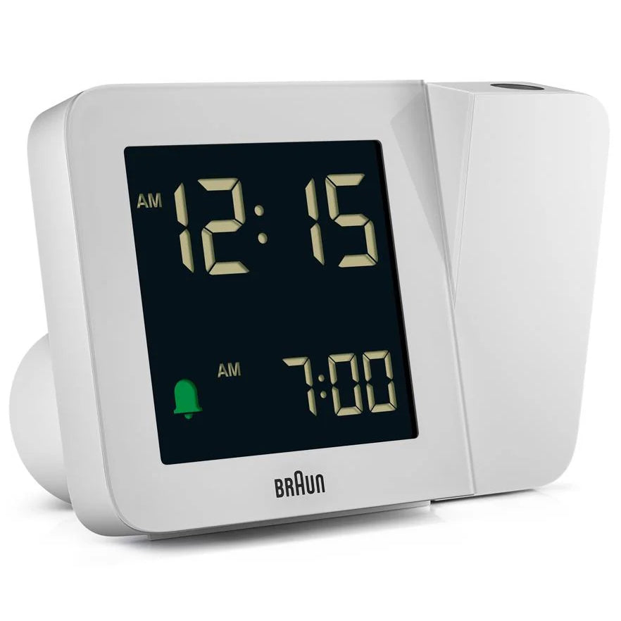 Braun Digital Projection Mains Powered Alarm Clock White 13cm BC15W 4