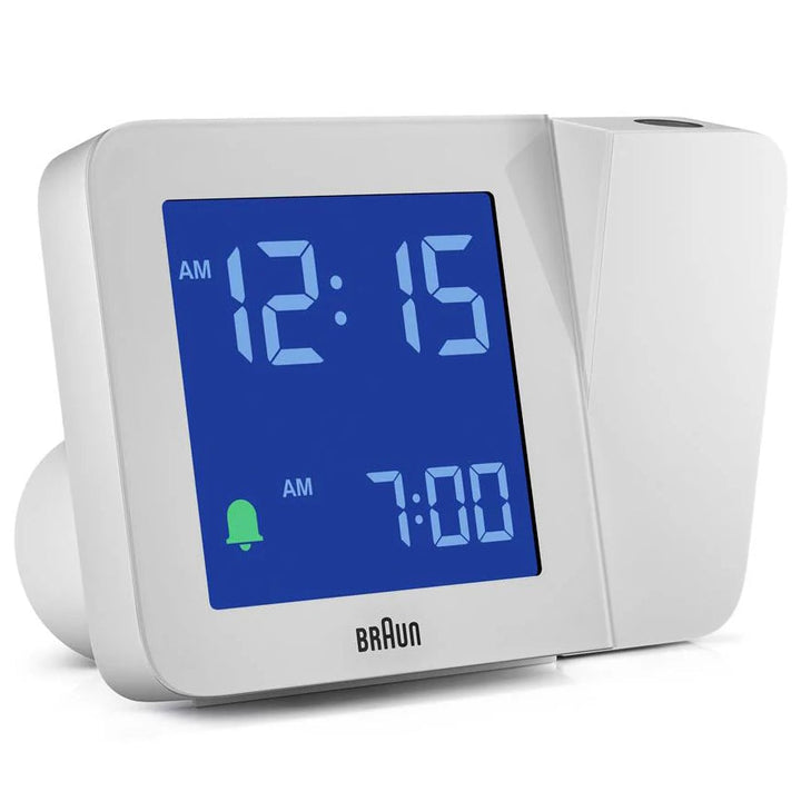 Braun Digital Projection Mains Powered Alarm Clock White 13cm BC15W 5