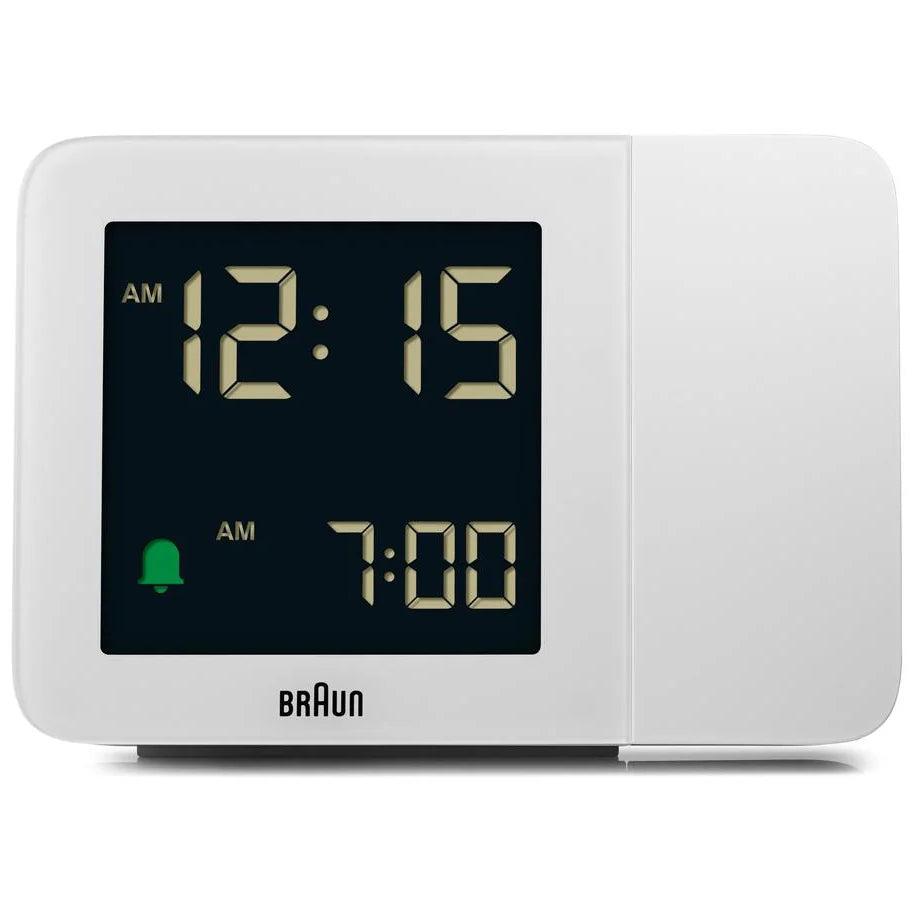 Braun Digital Projection Mains Powered Alarm Clock White 13cm BC15W 6