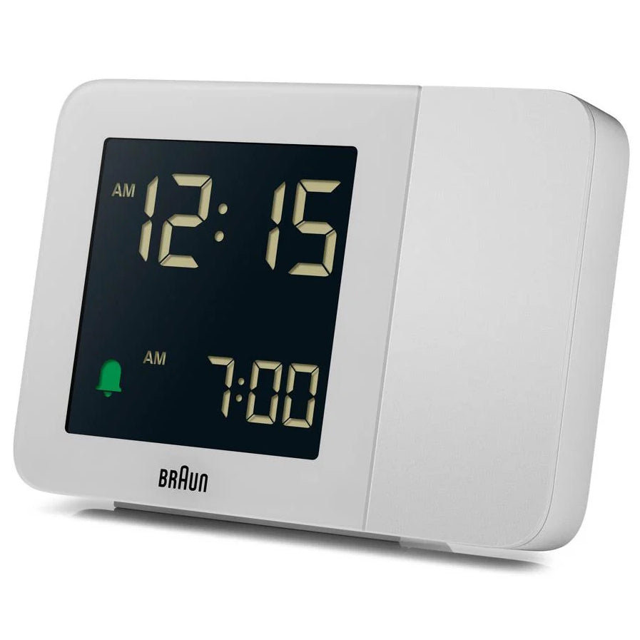 Braun Digital Projection Mains Powered Alarm Clock White 13cm BC15W 8