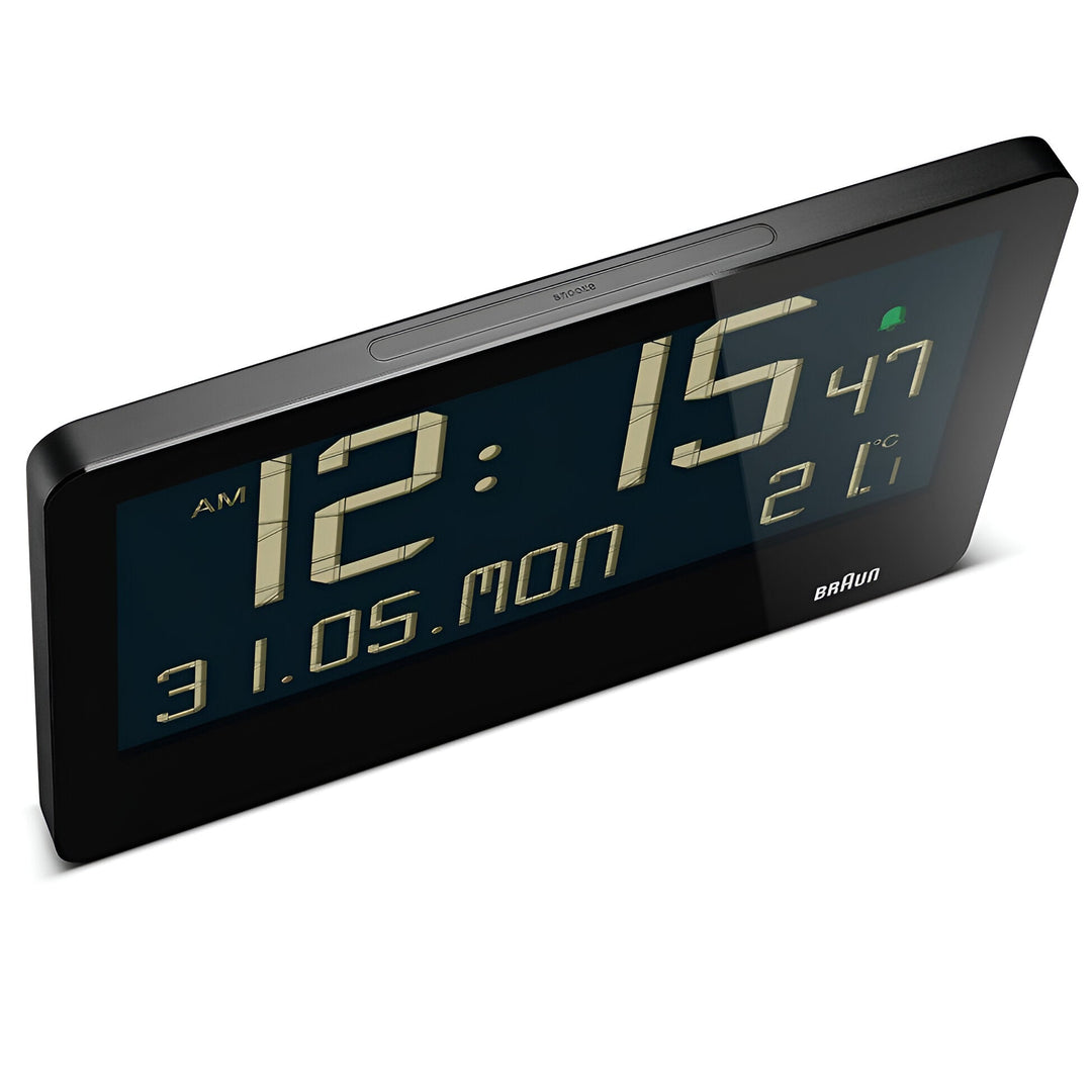 Braun Multifunction Reverse LCD Alarm Wall Desk Clock Black 26cm BC14B 4