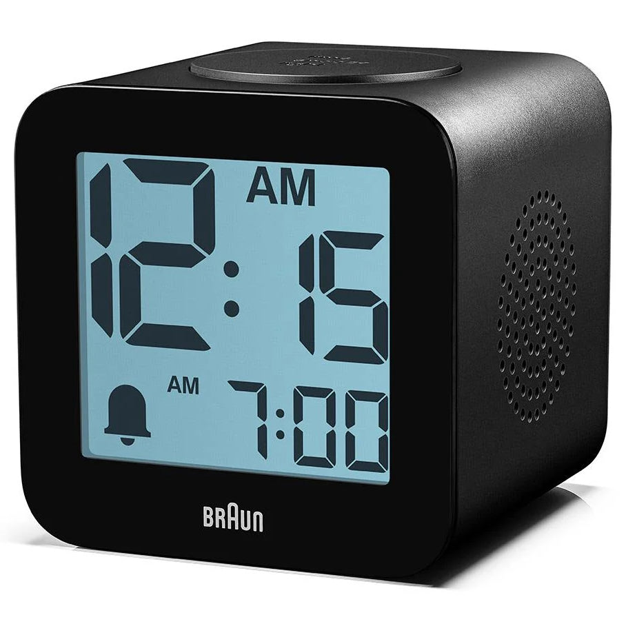 Braun Time Speaking Digital Alarm Clock Black 8cm BC25BP 8
