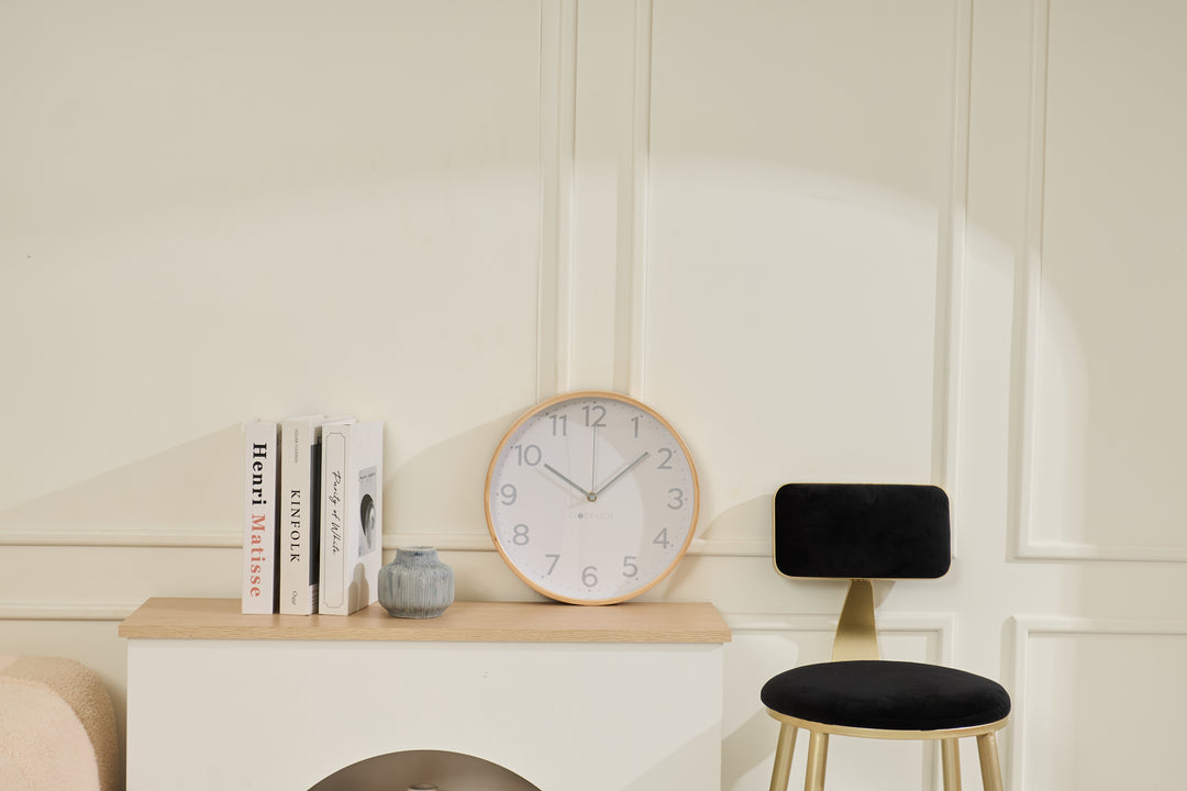 Clocksicle Silent Wood Wall Clock Grey 31cm CC-30-GREY 4