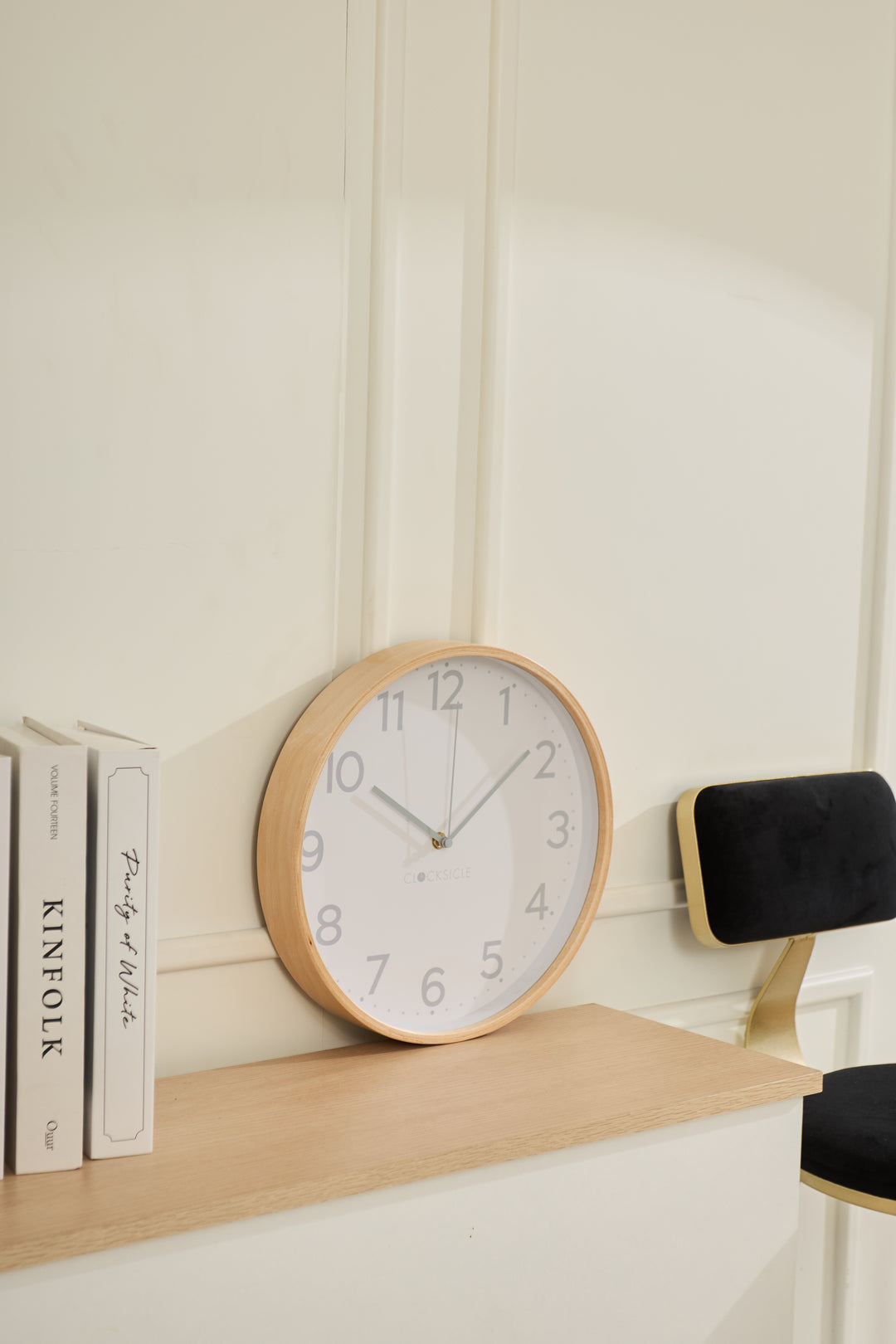 Clocksicle Silent Wood Wall Clock Grey 31cm CC-30-GREY 5