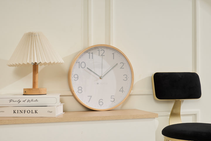Clocksicle Silent Wood Wall Clock Grey 31cm CC-30-GREY 6