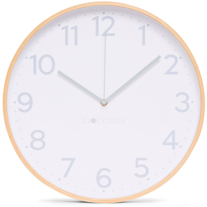 Clocksicle Silent Wood Wall Clock Grey 40cm CC-40-GREY Front