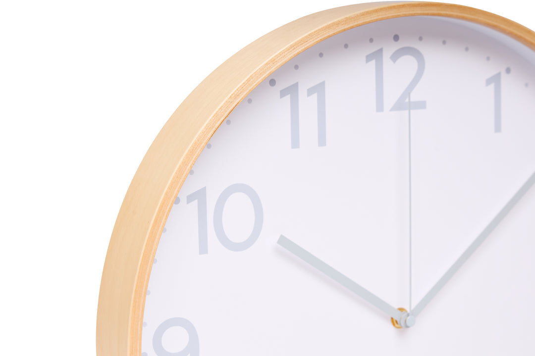 Clocksicle Silent Wood Wall Clock Grey 40cm CC-40-GREY Zoom