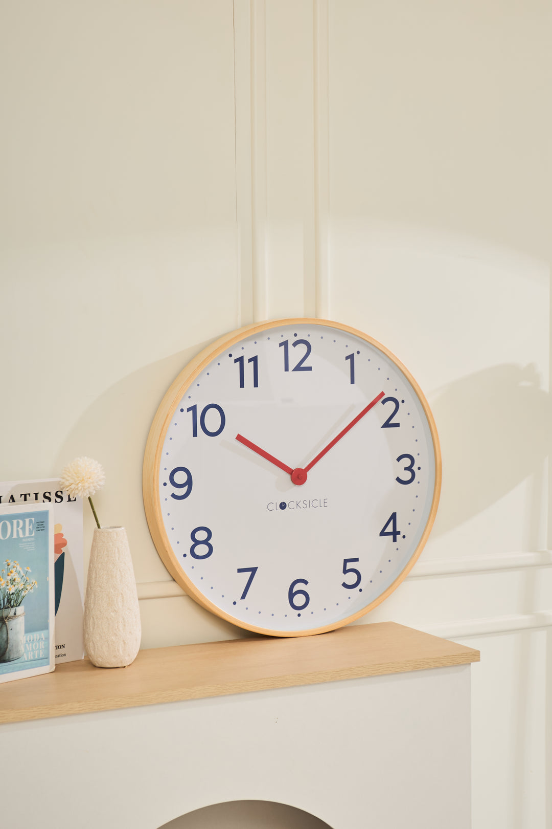 Clocksicle Silent Wood Wall Clock Navy 50cm CC-50-NAVY 4