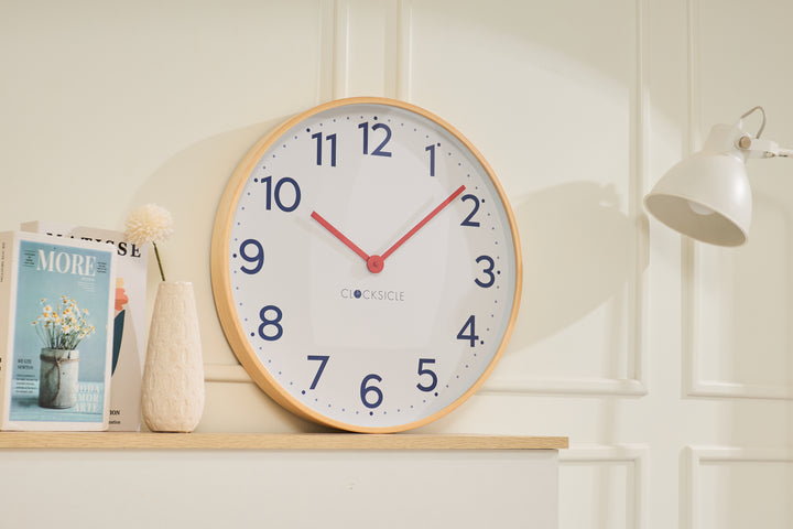 Clocksicle Silent Wood Wall Clock Navy 50cm CC-50-NAVY 5