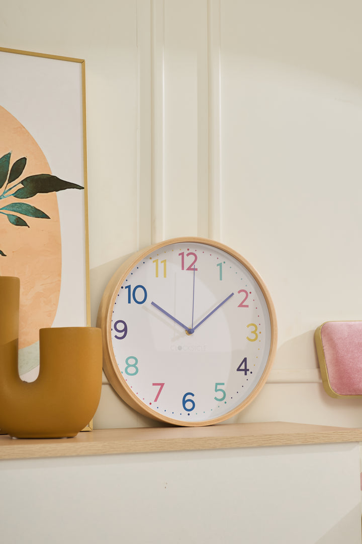 Clocksicle Silent Wood Wall Clock Neon Rainbow 31cm CC-30-NERA 6