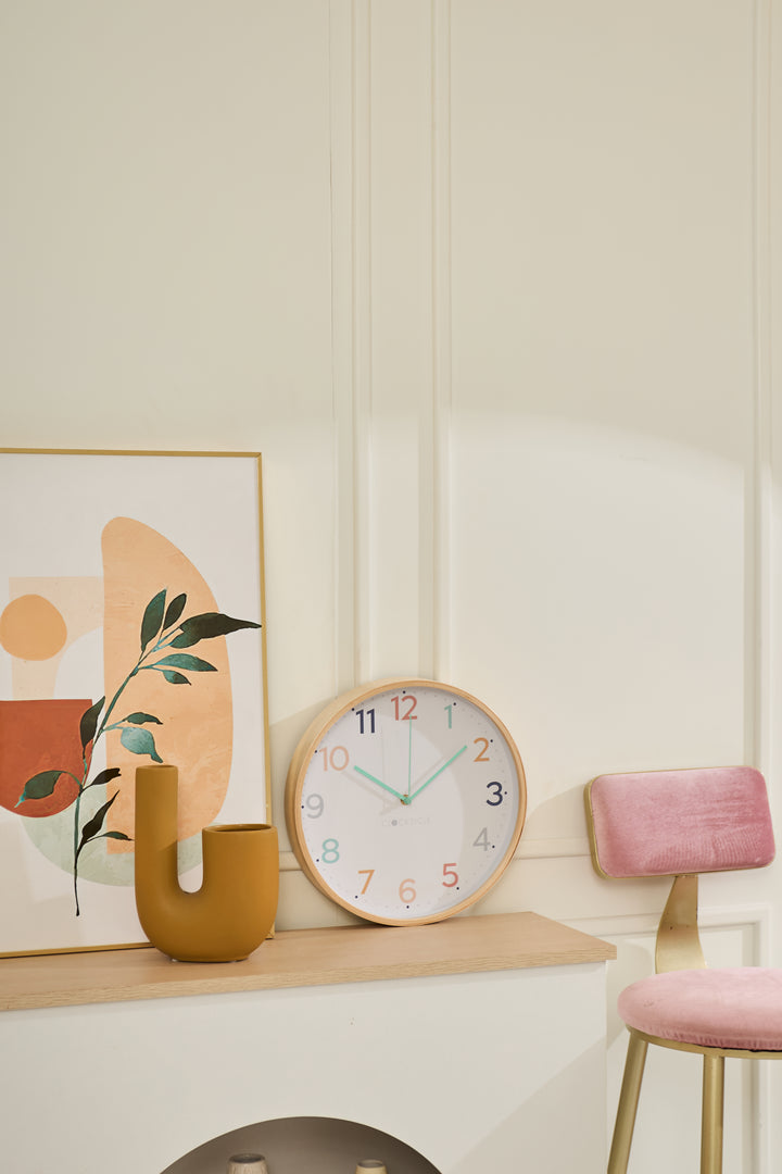 Clocksicle Silent Wood Wall Clock Rainbow 31cm CC-30-RAIN 4