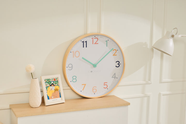 Clocksicle Silent Wood Wall Clock Rainbow 50cm CC-50-RAIN 4