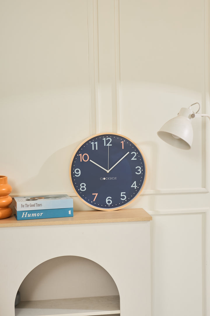 Clocksicle Silent Wood Wall Clock Sailor Blue 40cm CC-40-SAIL 4 #size_40cm