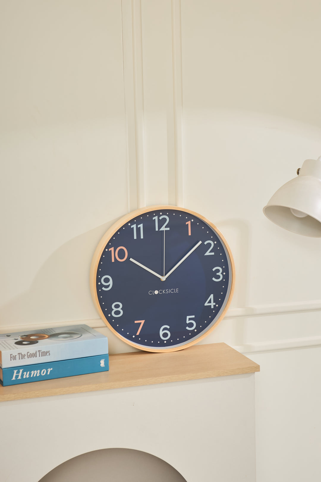 Clocksicle Silent Wood Wall Clock Sailor Blue 40cm CC-40-SAIL 5 #size_40cm
