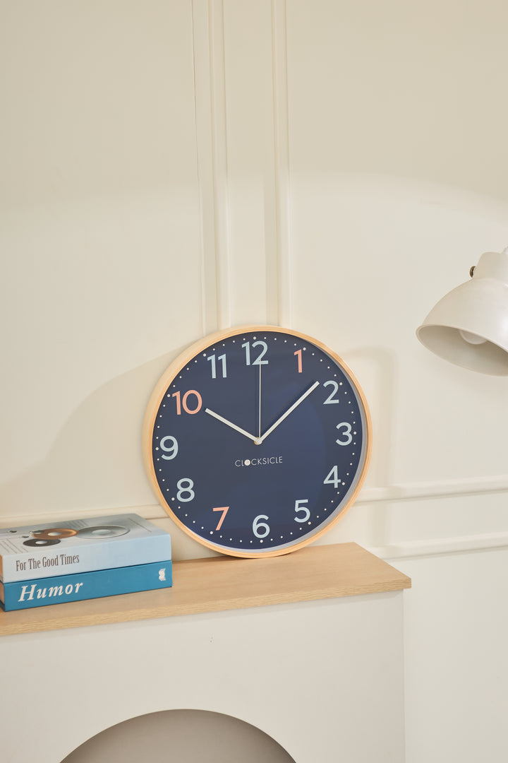 Clocksicle Silent Wood Wall Clock Sailor Blue 40cm CC-40-SAIL 5 #size_40cm