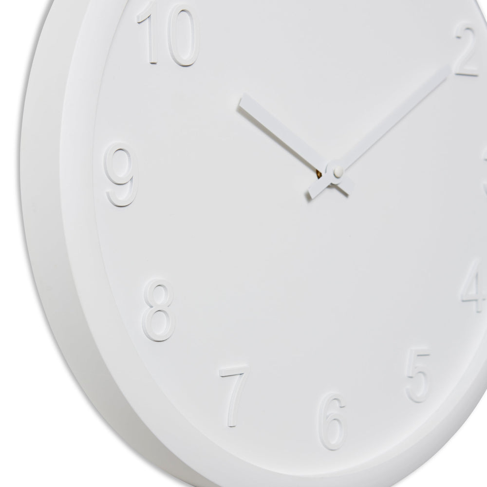Elme Living Lenox Wooden Wall Clock White 40cm WL.154.WH 2 #size_40cm
