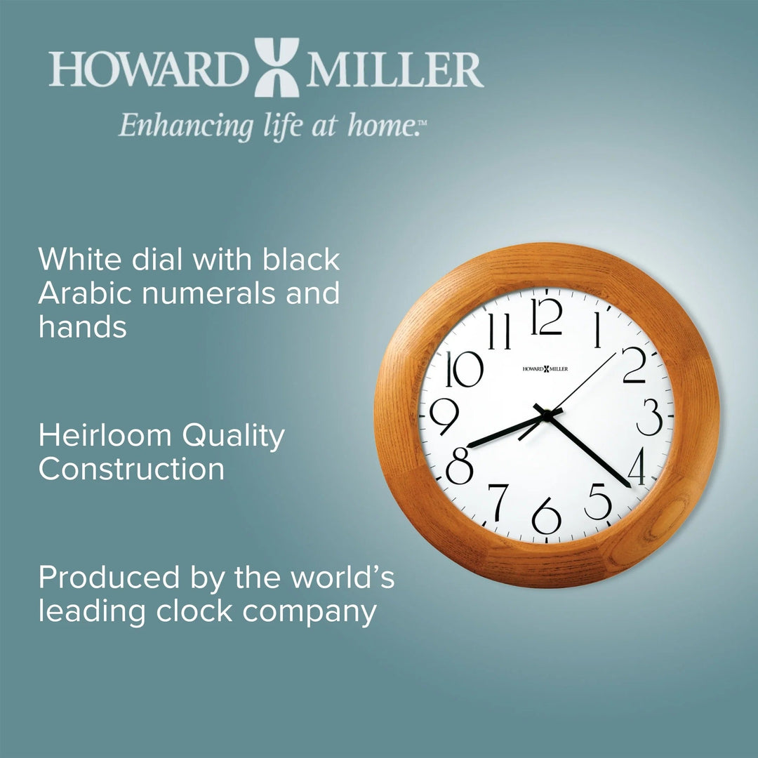 Howard Miller Santa Fe Blonde Oak Wood Wall Clock 32cm 625355 3