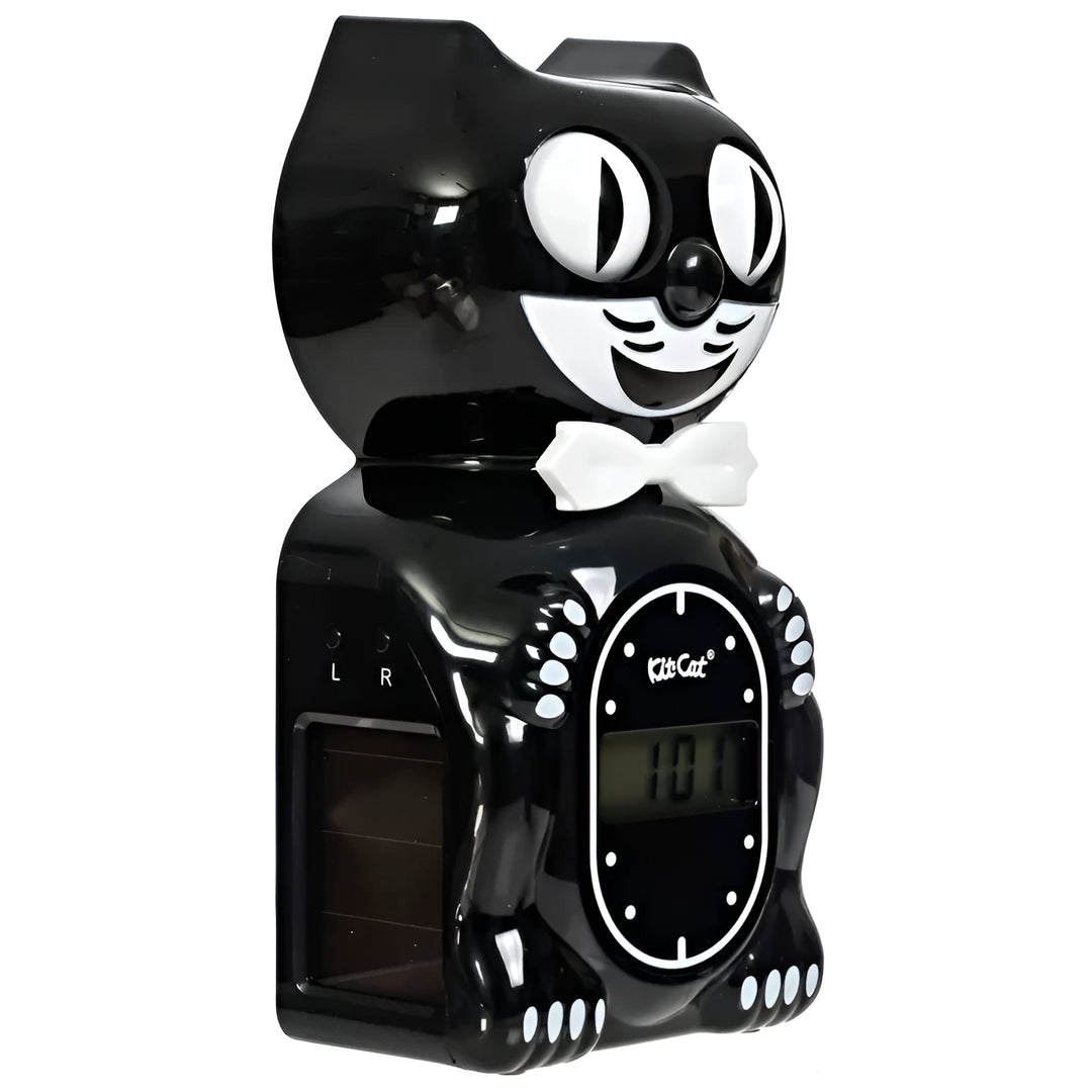 Kit Cat Klocks Solar Digital Alarm Clock Black 15cm OPSC-1 3