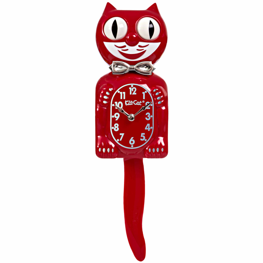 Kit Cat Klocks Retro Red Gentleman Wall Clock 40cm OPBC-58-RK 1
