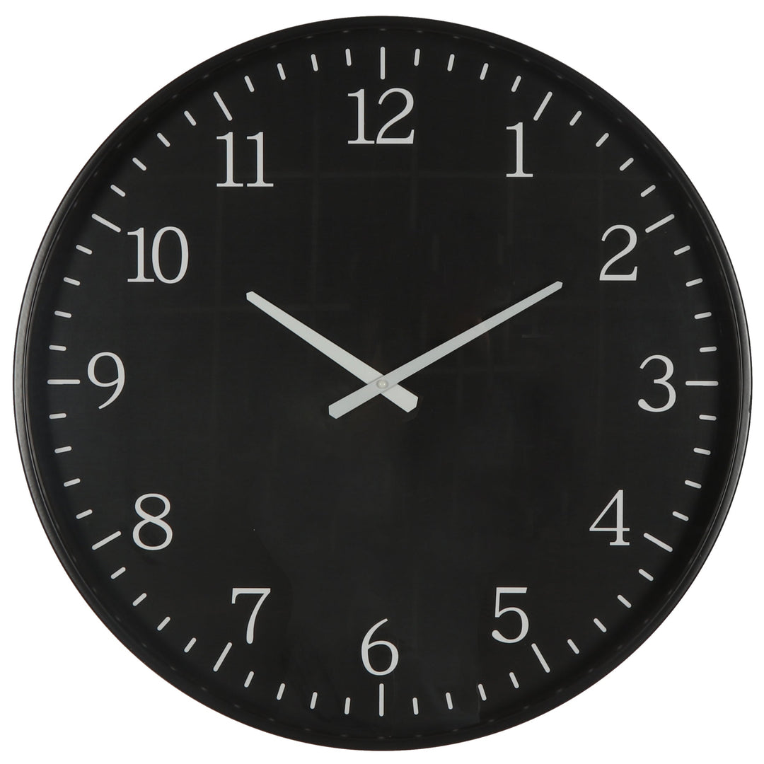 Koda Living Midnight Grace Black Metal Wall Clock 60cm KC5508 1
