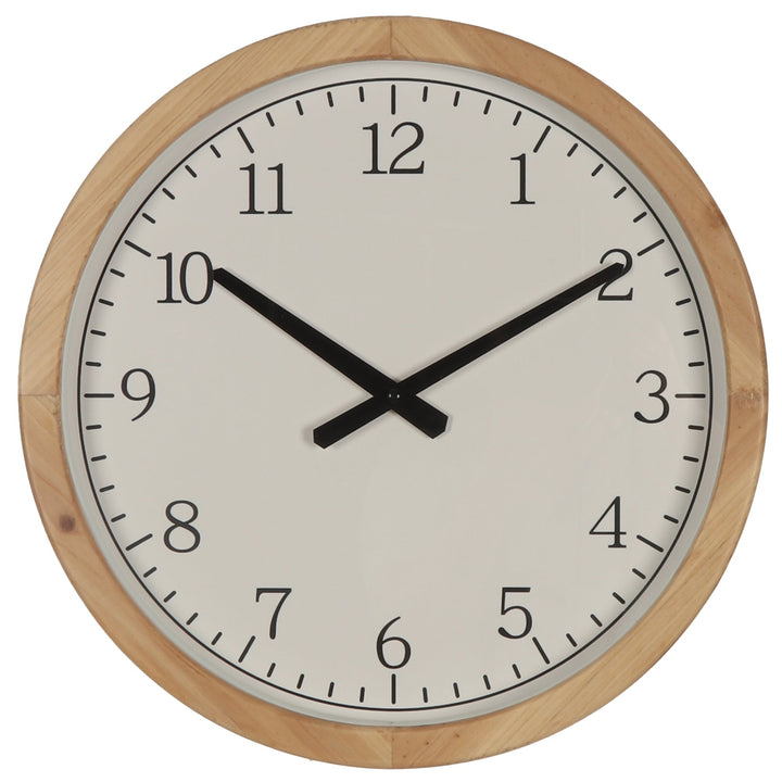 Koda Living Pine Dusk Classic Thick Natural Solid Wood Frame Wall Clock 40cm KC5501 1