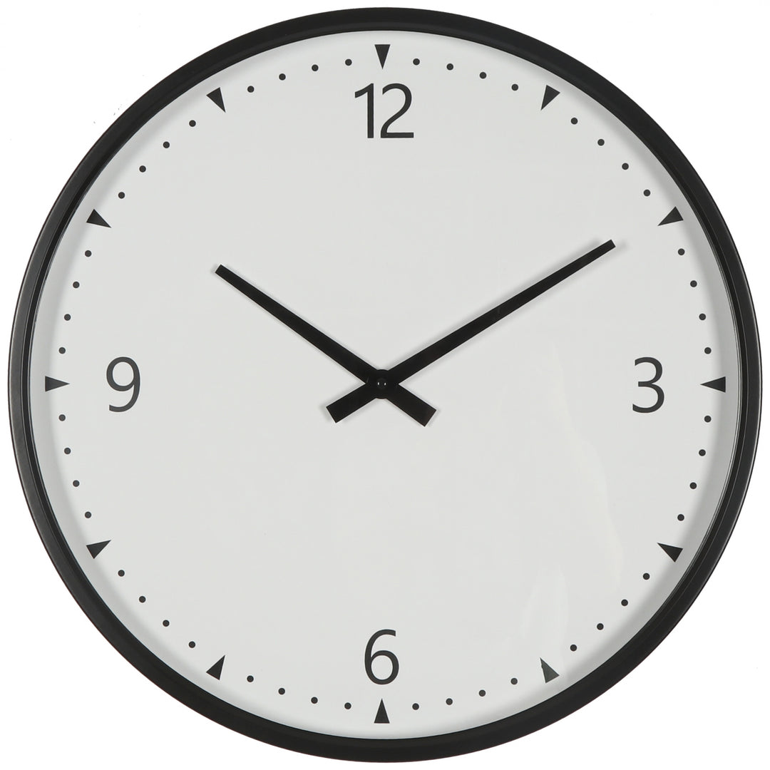 Koda Living Sleek Simplicity Black White Metal Wall Clock 50cm KC5503 1