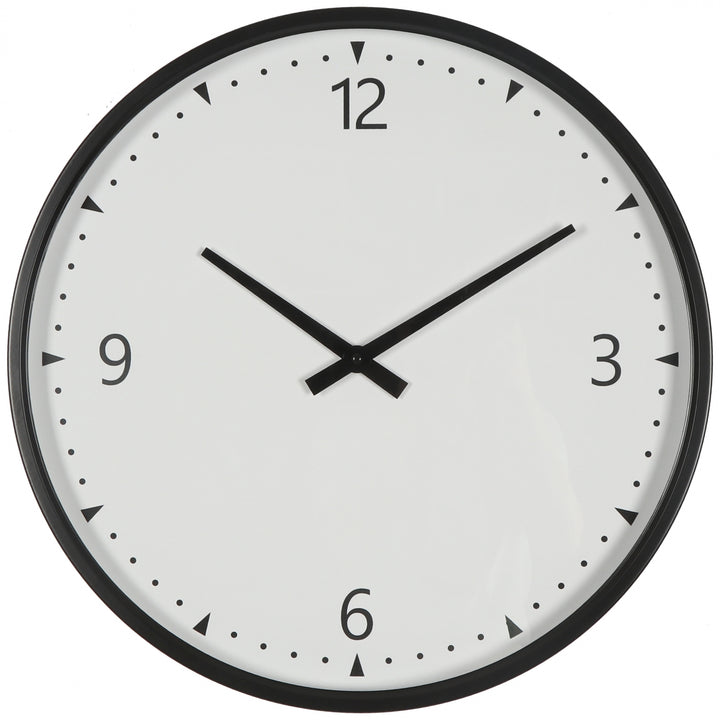 Koda Living Sleek Simplicity Black White Metal Wall Clock 50cm KC5503 1