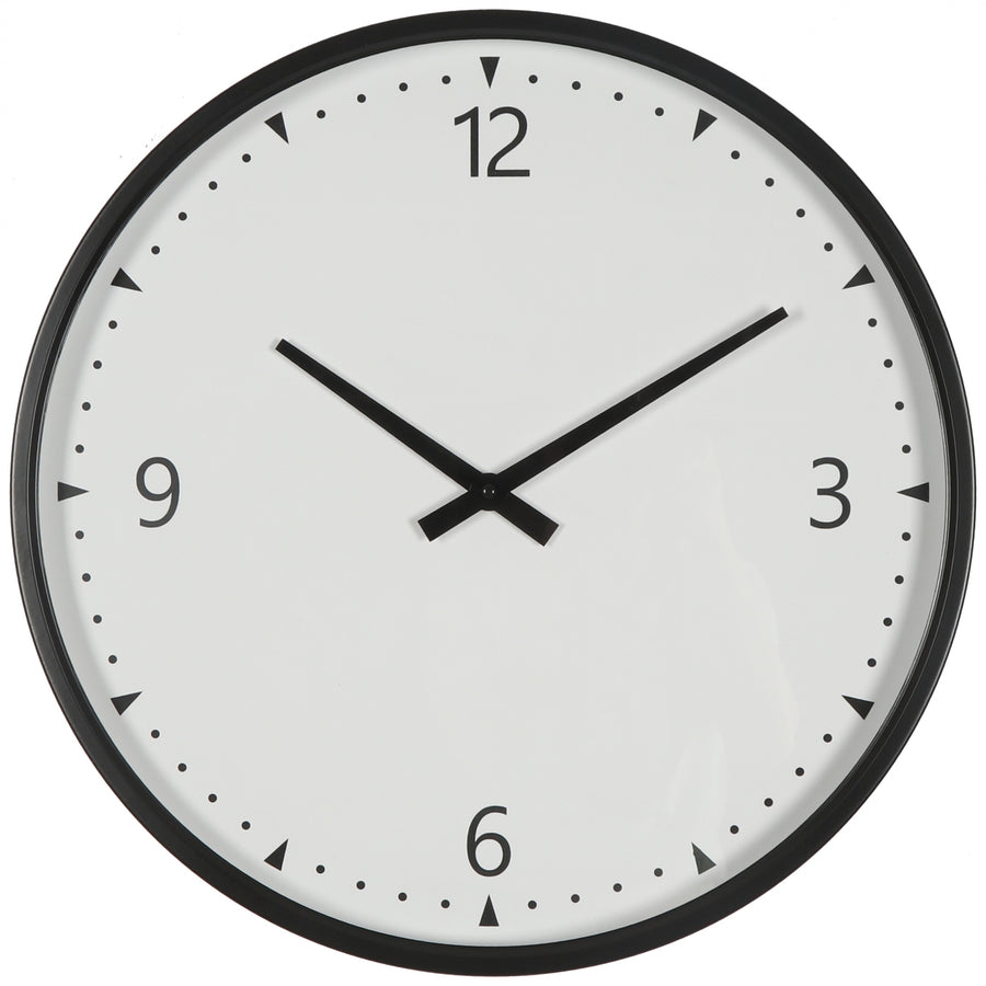 Koda Living Sleek Simplicity Black White Metal Wall Clock 50cm KC5503 1