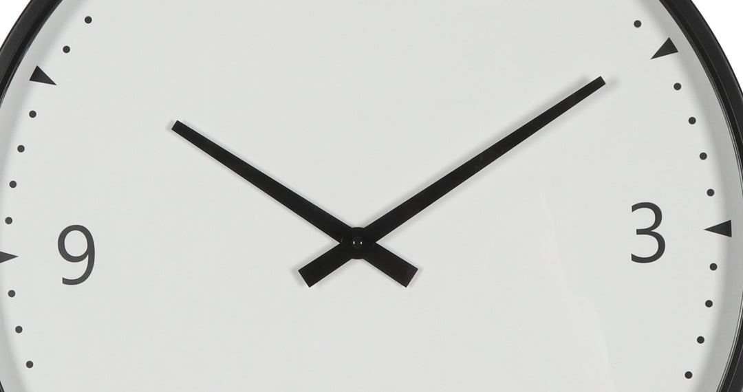 Koda Living Sleek Simplicity Black White Metal Wall Clock 50cm KC5503 3