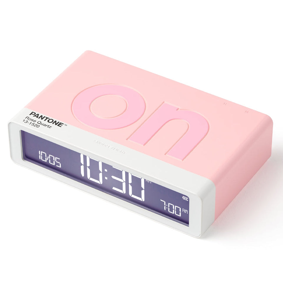 Lexon Flip Classic Reversible LCD Alarm Clock Pantone Rose 10cm LD-LR157PT-LP 2