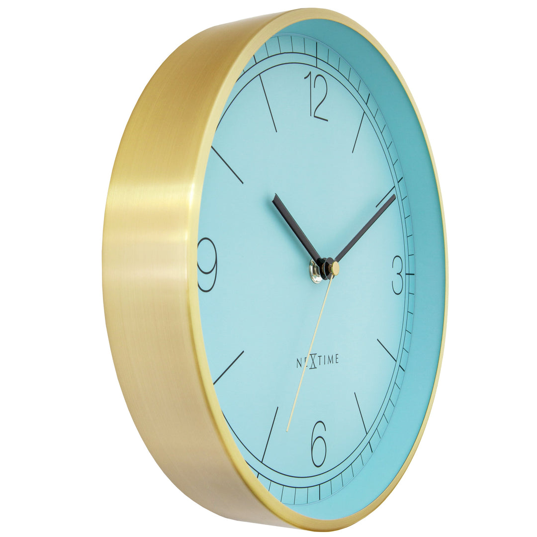 NeXtime Bolero Wall Clock Turquoise 25cm 573321TQ 2