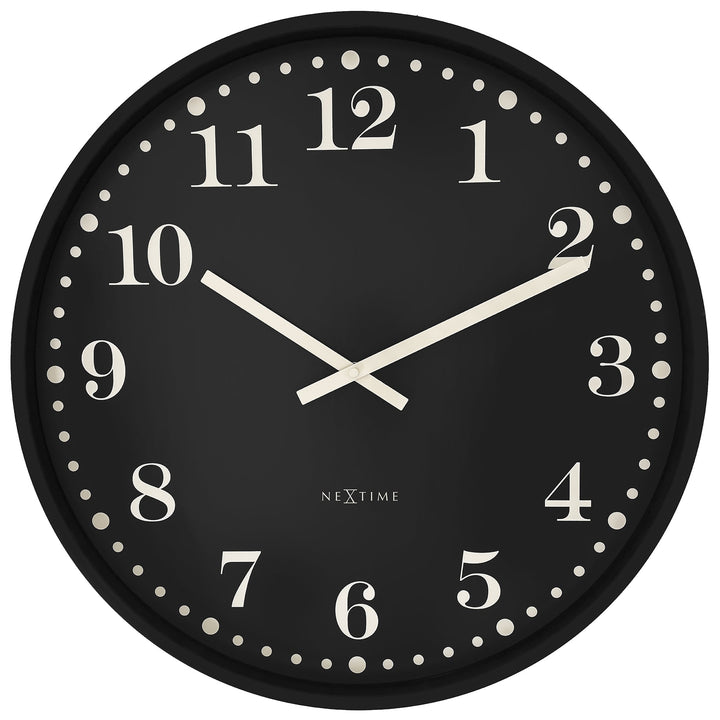 NeXtime Dickens Wall Clock Black 50cm 573319ZW 1