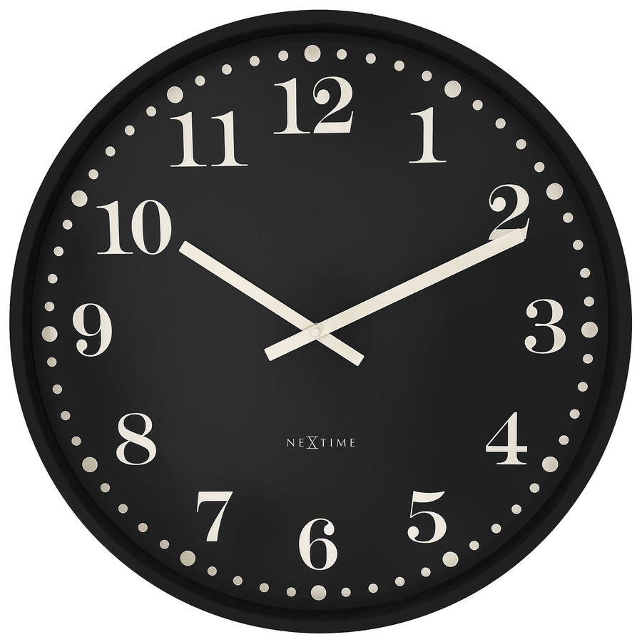 NeXtime Dickens Wall Clock Black 50cm 573319ZW 1