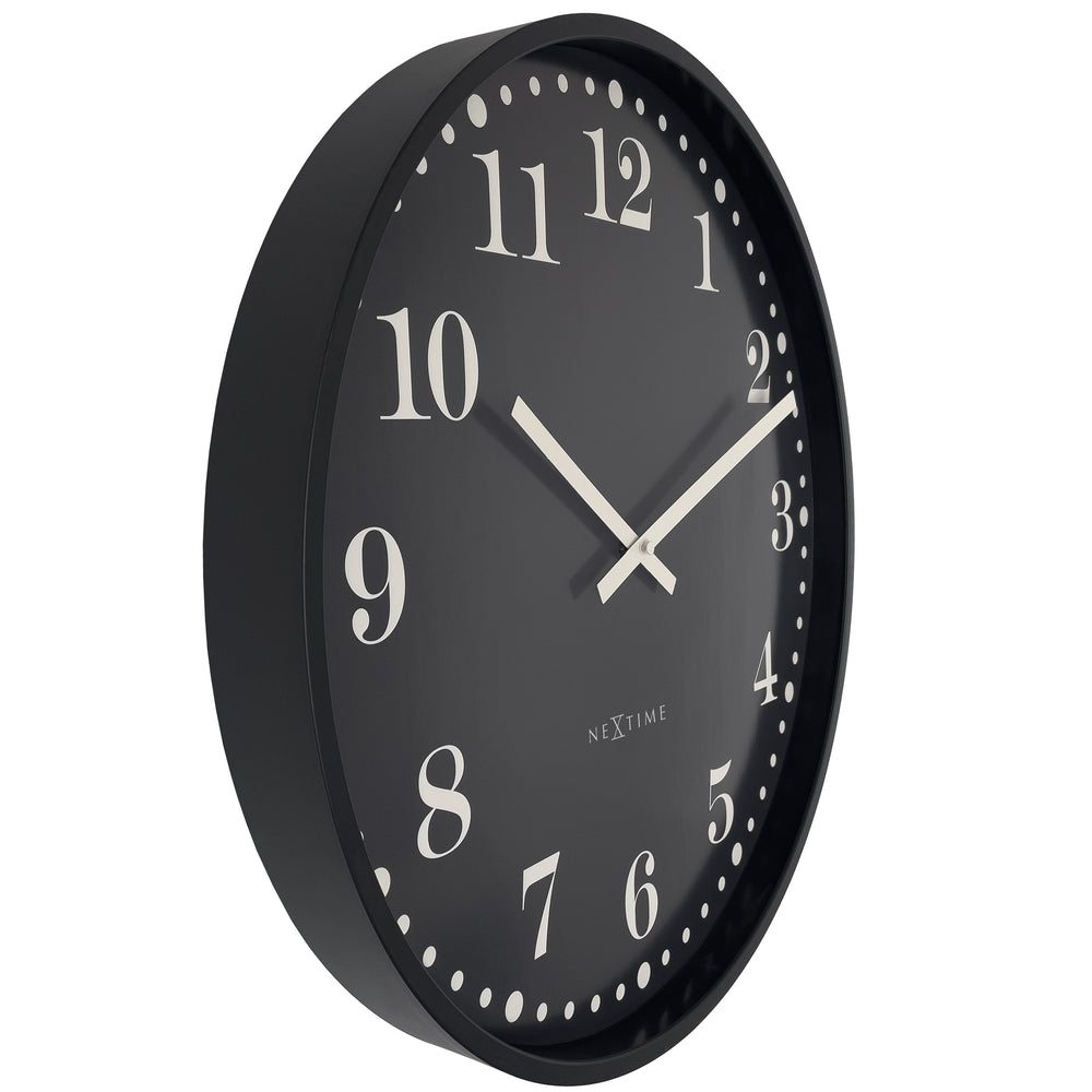 NeXtime Dickens Wall Clock Black 50cm 573319ZW 2