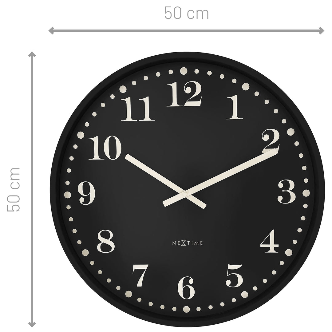 NeXtime Dickens Wall Clock Black 50cm 573319ZW 4