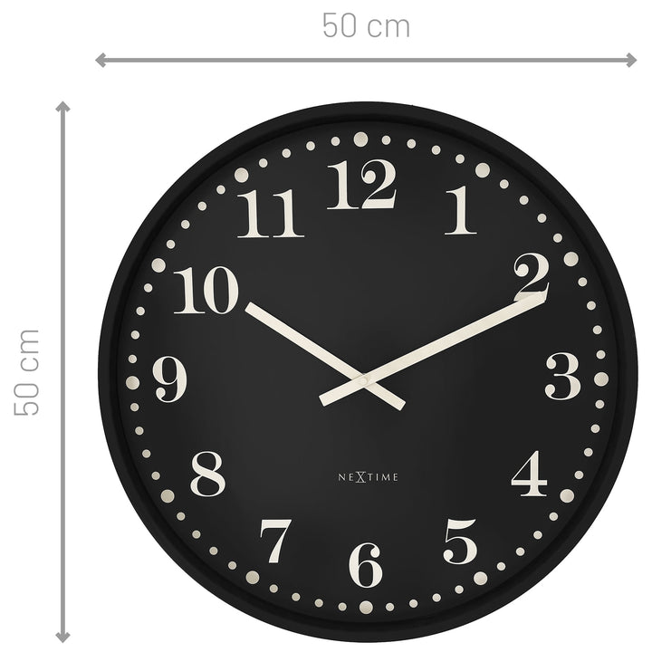 NeXtime Dickens Wall Clock Black 50cm 573319ZW 4
