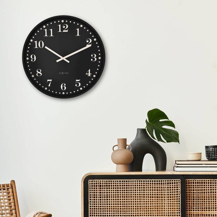 NeXtime Dickens Wall Clock Black 50cm 573319ZW 8
