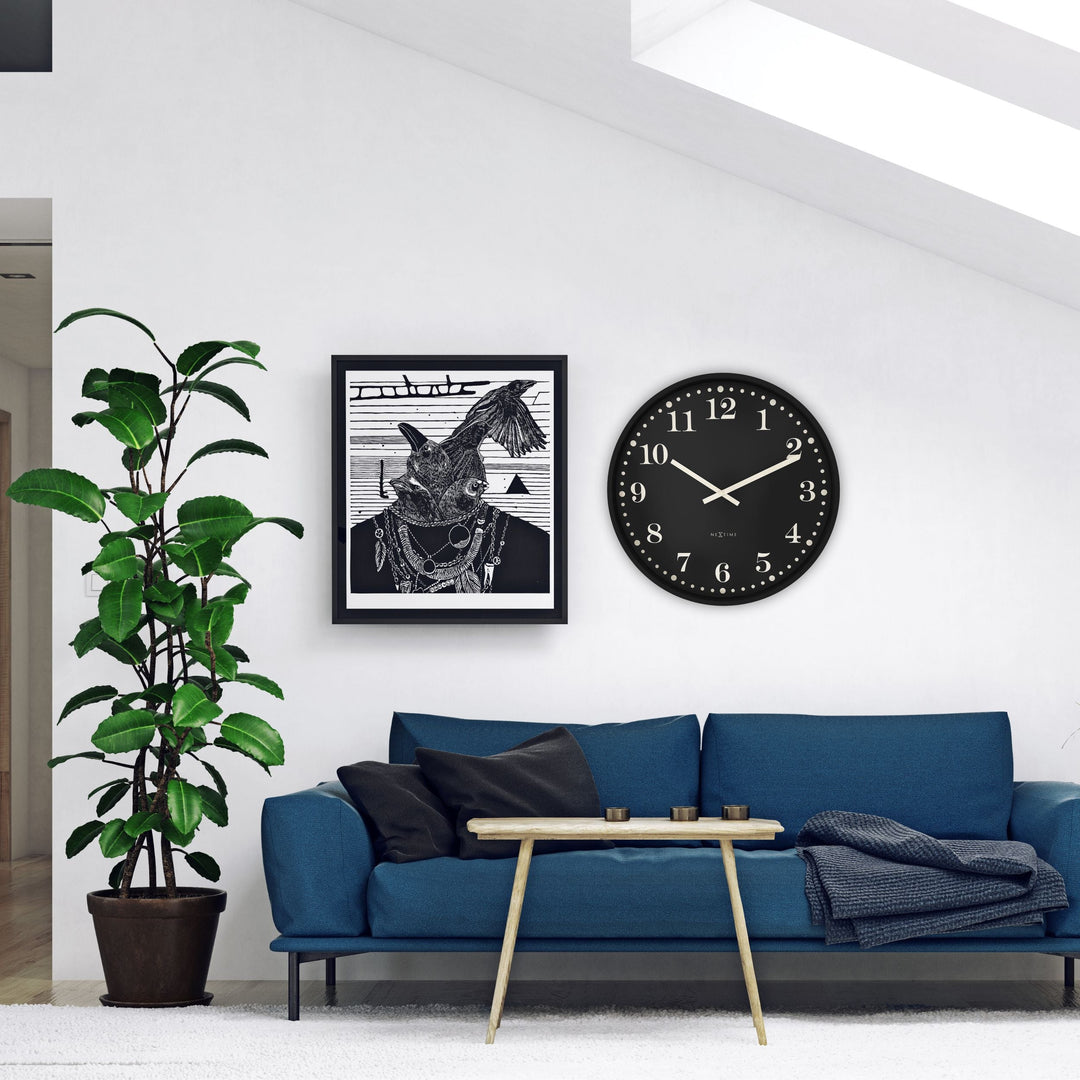 NeXtime Dickens Wall Clock Black 50cm 573319ZW 9