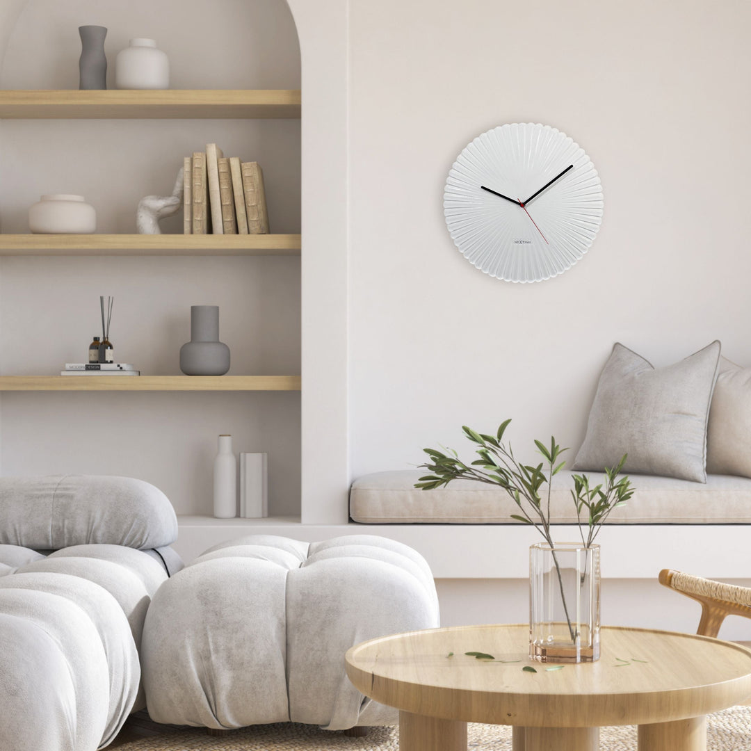 NeXtime Mousse Wall Clock White 40cm 573320WI 6
