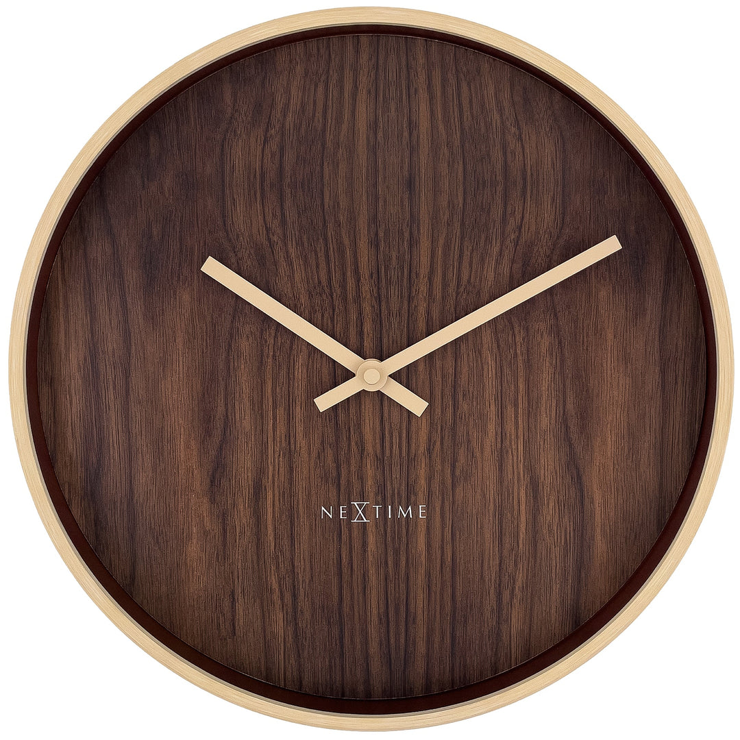 NeXtime Oslo Wall Clock Dark Brown 30cm 573329BR 1