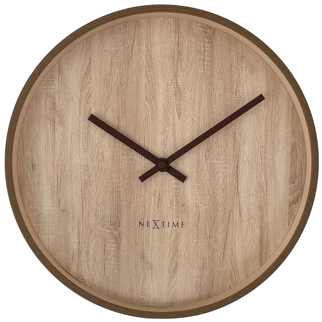 NeXtime Oslo Wall Clock Light Brown 30cm 573329 1