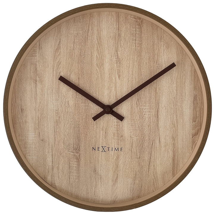 NeXtime Oslo Wall Clock Light Brown 30cm 573329 1