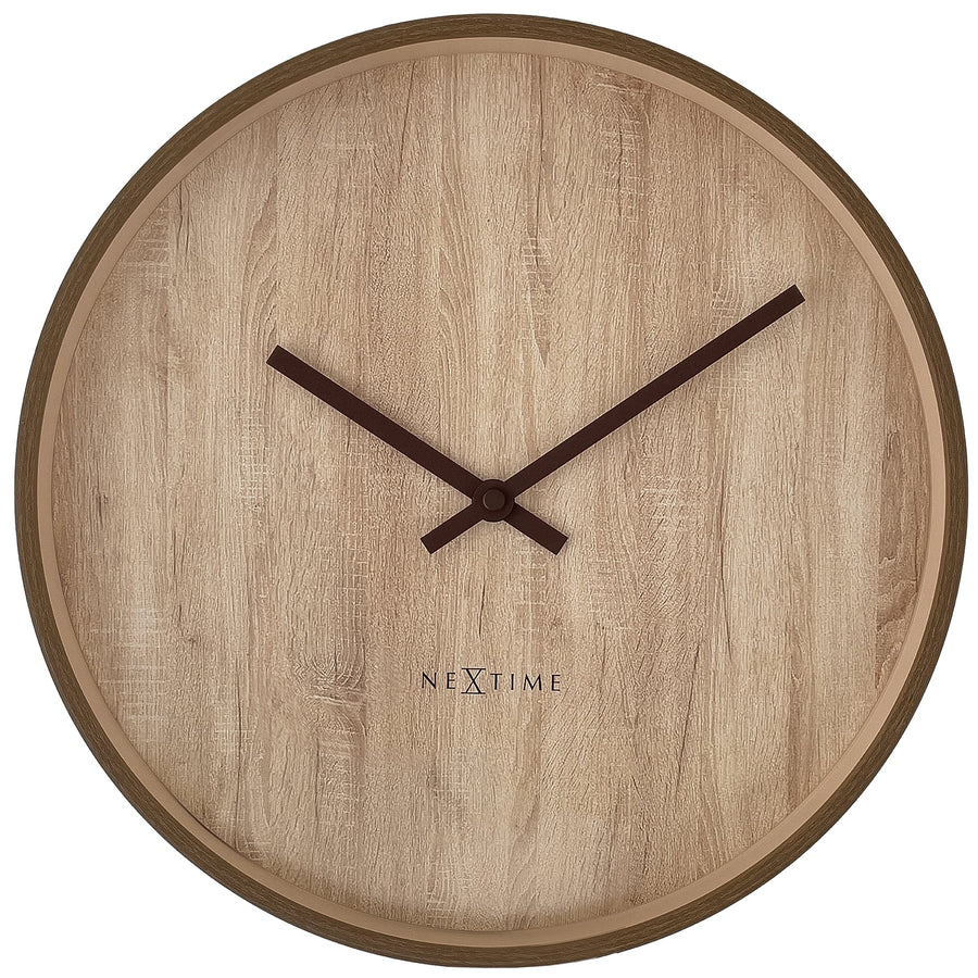 NeXtime Oslo Wall Clock Light Brown 30cm 573329 1