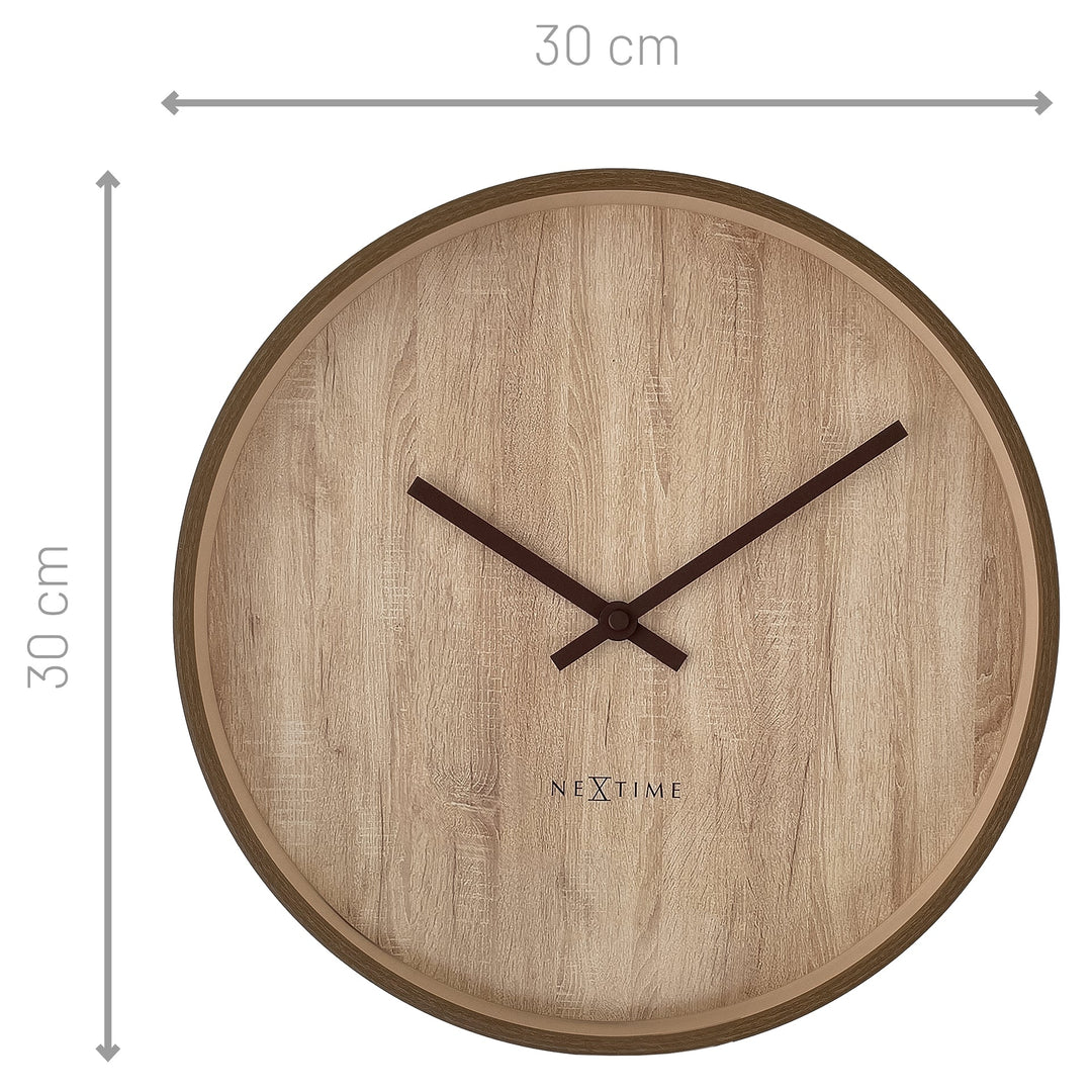 NeXtime Oslo Wall Clock Light Brown 30cm 573329 4