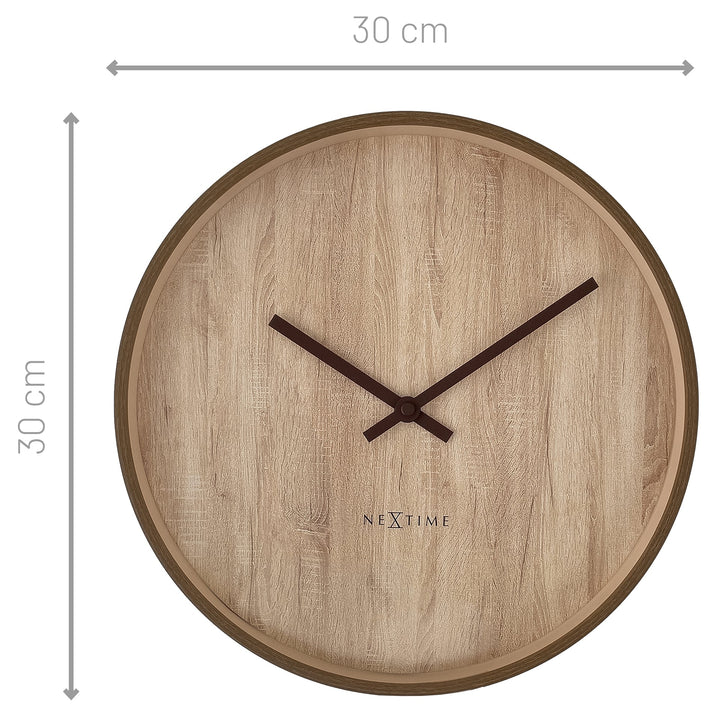 NeXtime Oslo Wall Clock Light Brown 30cm 573329 4